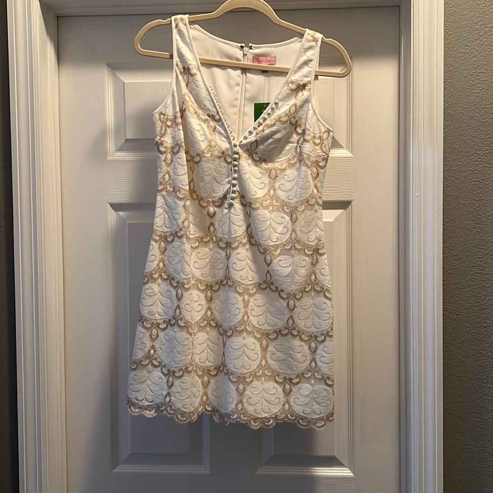 Lilly Pulitzer Nadine shift Lilly pad lace brand new dress